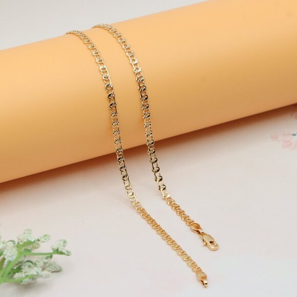 Chunky Rose Gold Chain Necklace with Bold Polished Links, XPNL0224 - Picture 12 of 12